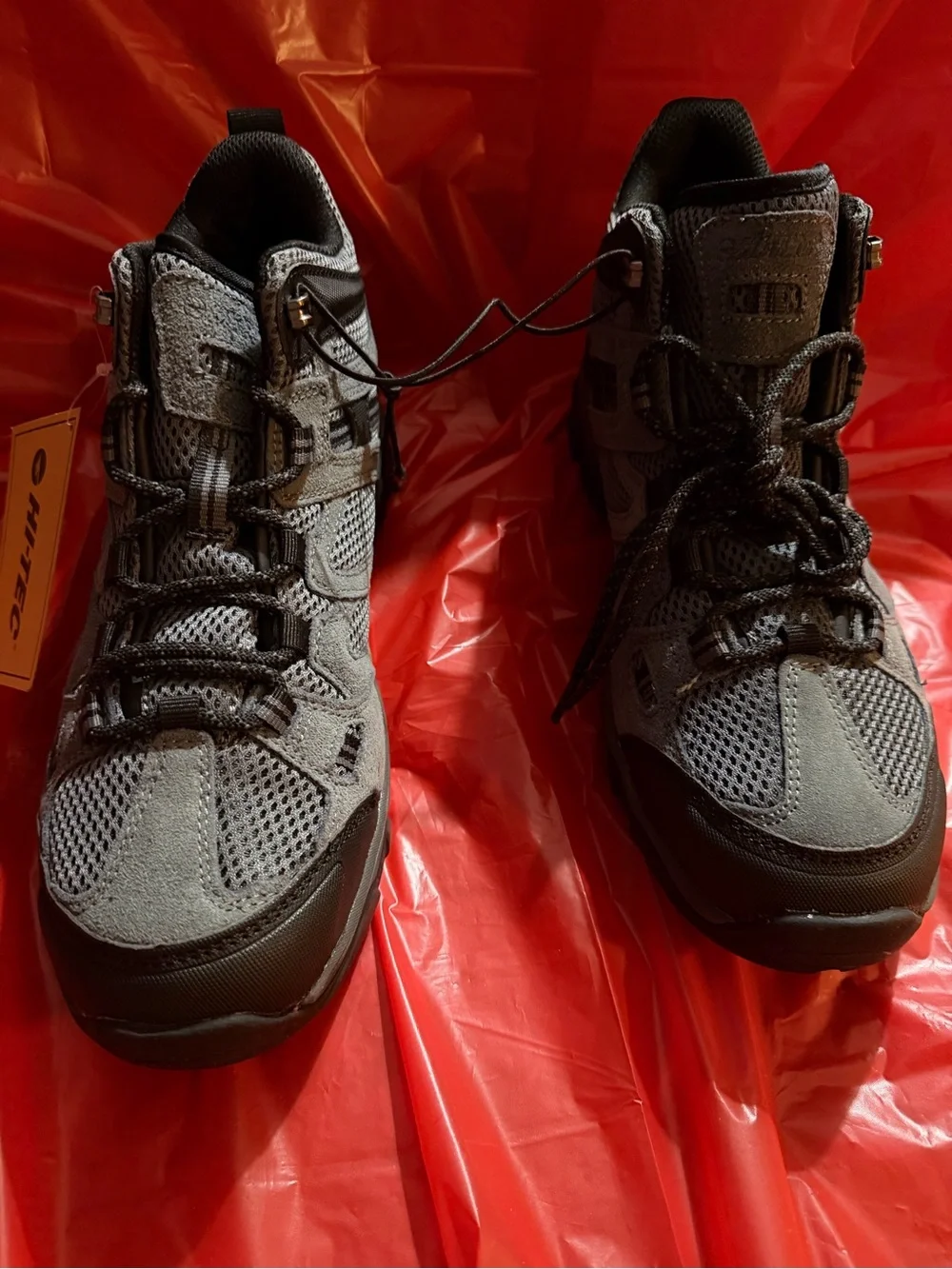 Hi-Tec Ravus Mid Men's Hiking Shoes Gray/Black US 9.5 Medium M RAVUS